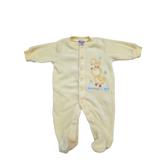 Carter's Other - Carter's 3M Yellow Footed Pajamas Mommy & Me Duck Embroidered Baby Sleepwear